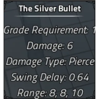 The silver bullet - roblox archived