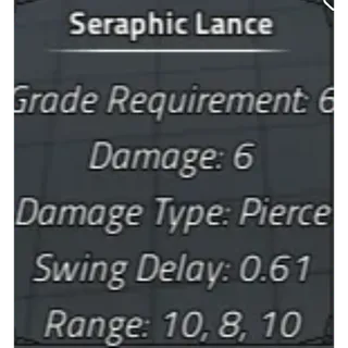 Seraphic lance - roblox archived