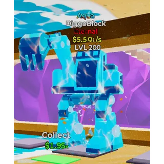 DiggoBlock Aqua LVL 200 (5.56 Qi/s & valeur max 20.5 Qi/s)