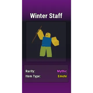 Winter Staff [Emote - Basketball Legends]