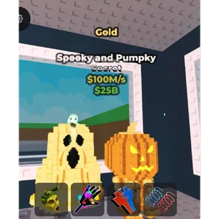 Gold Spooky And Pumpky