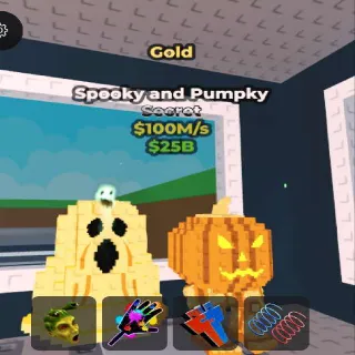 Gold Spooky And Pumpky