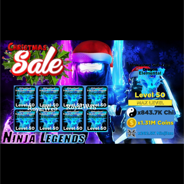 Pet Op 8x Unleashed Sub Zero Dragon Elemental Max Level 50 Ninja Legend Roblox In Game Items Gameflip - steam community video roblox ninja legends legend pet