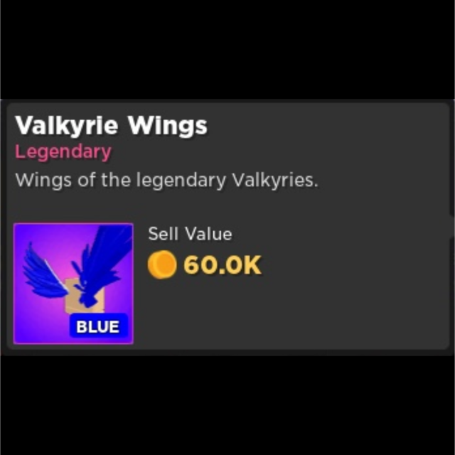 Other Op Valkyrie Wings Blue Painted Rumble Quest