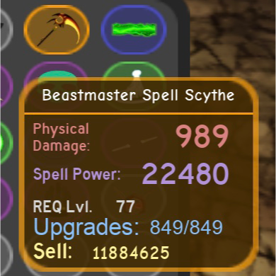 Other Dungeon Quest Beastmaster Spell Scythe In Game Items Gameflip - buy roblox dungeon quest items