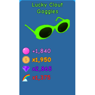 Pet Lucky Clout Goggles Bgs In Game Items Gameflip