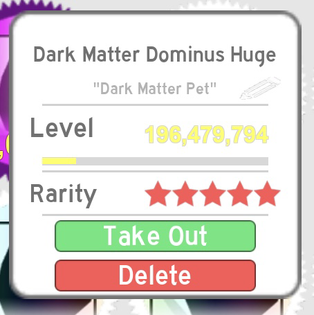 Pet Dark Matter Dominus Huge In Game Items Gameflip - dark matter mask roblox