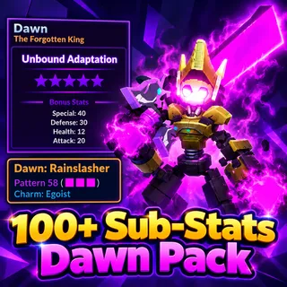 [⭐TRAIT+UNUSUAL+STATS⭐] Unbound Adaptation Dawn + P58 Egoist Dawn: Rainslasher | A Universal Time (AUT) | Cheapest & Safest ✅