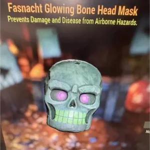 Glowing bone mask