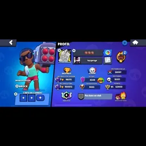 Brawl Stars account 100K Trophies 414 Skins 699Gems 50k Gold & Blings