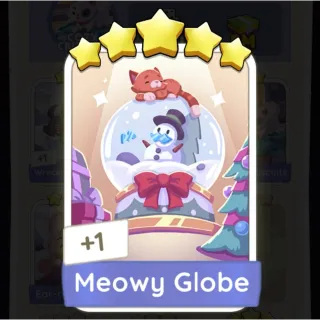 Meowy Globe 5 🌟 Monopoly Go! Sticker