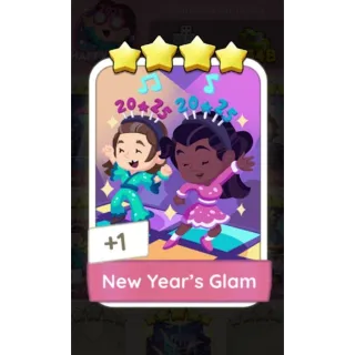 New Year's Glam 4 🌟 Monopoly Go! Sticker