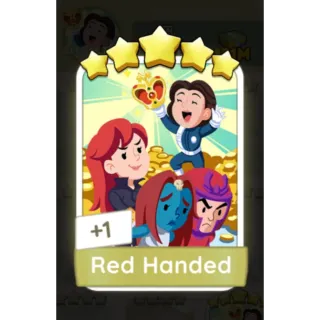 RED HANDED 5⭐ MONOPOLY GO STICKER