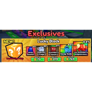 exclusives lucky block 10x - Survive LAVA for Brainrots