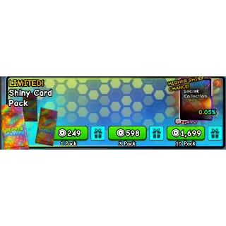 Shiny Card Pack 10x - Plants Vs Brainrot