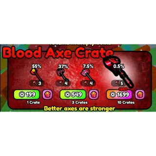 10x blood axe crate - Chop Your Tree