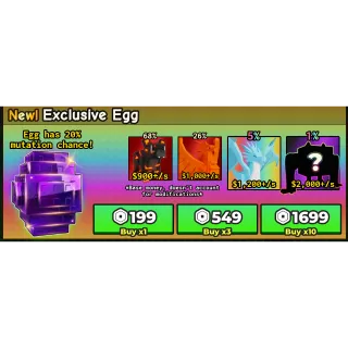 EXCLUSIVE EGG 50x  - CATCH AND TAME