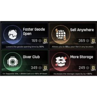 faster geode open , sell anywhere , diver club , more storage - abyss