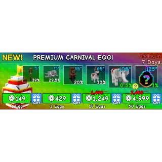 10X  PREMIUM CARNIVAL EGG - GROW A GARDEN