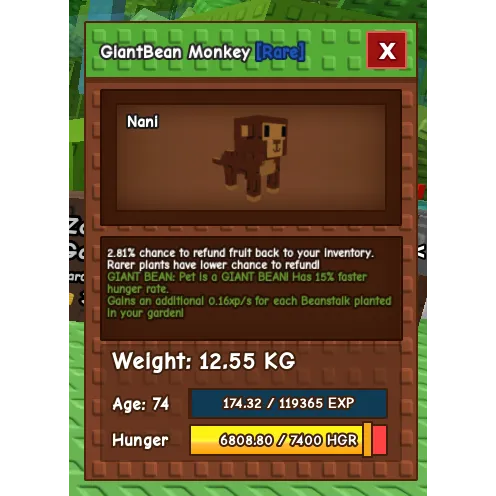 monkey level 74 - GROW A GARDEN - Grow a Garden Game Item - Gameflip