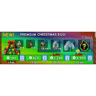 10x PREMIUM CHRISTMAS EGG  - GROW A GARDEN