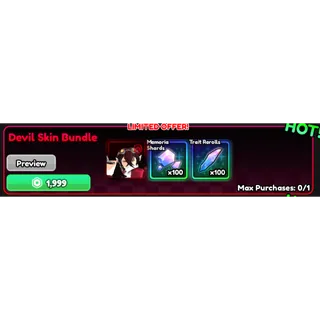 devil skin bundle - Anime Vanguards