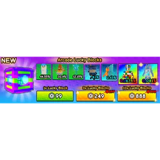 arcade lucky blocks  10x - Escape Tsunami For Brainrots