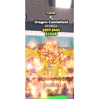 Steal a Brainrot Dragon Cannelloni 937m/s 