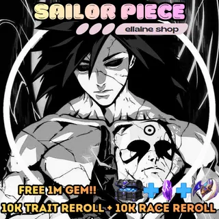 Madara Set with F Move [free 1M Gems + 10k Trait Reroll + 10k Race Reroll] - Sailor Piece