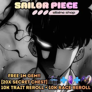 SJW V2 Shadow Monarch [with free 1M Gems + 10k Trait Reroll + 10k Race Reroll] - Sailor Piece