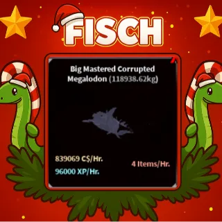 [ 839K C$/HR.] BIG MASTERED CORRUPTED MEGALODON - AQUARIUM FISH