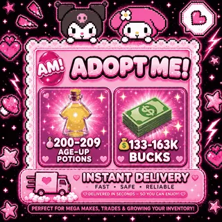 200-209 Age-Up Potions, 133-163K Bucks [Adopt Me Account]