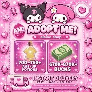 700-750+ Age-Up Potions, 670K-870K+ Bucks [Adopt Me Account]