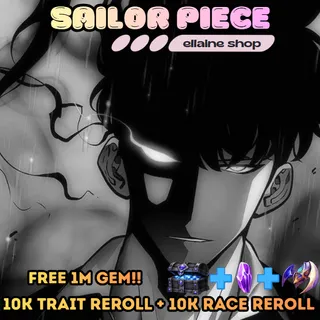 SJW V2 Shadow Monarch [with free 1M Gems + 10k Trait Reroll + 10k Race Reroll] - Sailor Piece