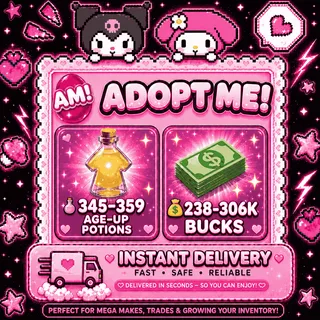 345-359 Age-Up Potions, 238-306K Bucks [Adopt Me Account]