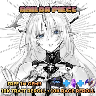 Blessed Maiden + F MOVE + FULL PITY (150) [free 1M Gems + 10k Trait Reroll + 10k Race Reroll]  - Sailor Piece