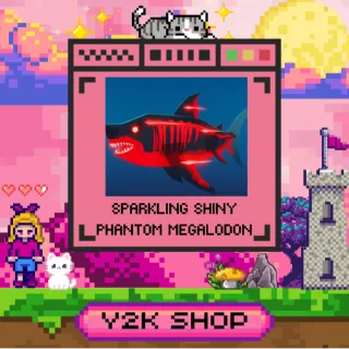 100x Sparkling Shiny Phantom Megalodon