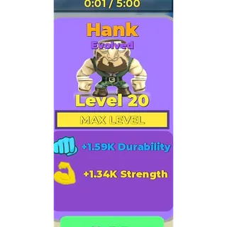Hank evolved level 20 muscle legends