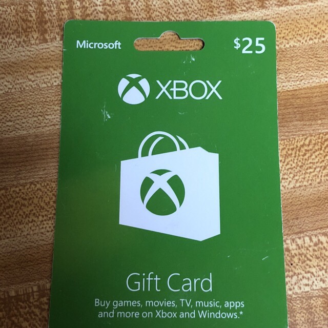xbox 25 dollar gift card code