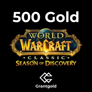 500 GOLD WOW SOD (EU & US); ALL SERVERS; WORLD OF WARCRAFT CLASSIC SEASON OF DISCOVERY