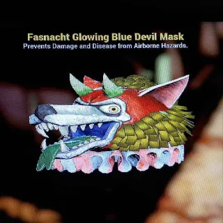 Glowing Blue Devil Mask