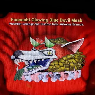 GLOWING BLUE DEVIL MASK