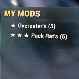 5x OE + 5x Pack Rats +Xp