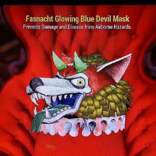 Glowing Blue Devil Mask