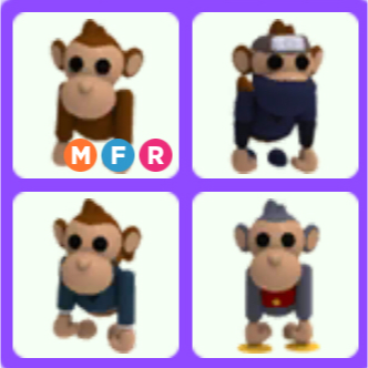 Pet Monkey Bundle Adopt Me In Game Items Gameflip - roblox adopt me toy monkey