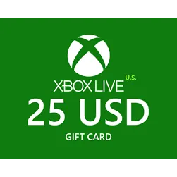 $25.00 USD Xbox Gift Card
