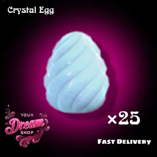 25×crystal eggs