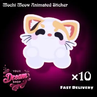 10× Mochi Meow Tumble Animated Sticker