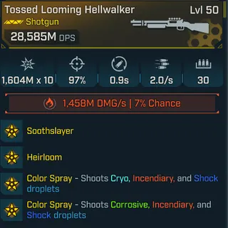 Borderlands 4 Modded Looming Hellwalker 28.5 Million Damage