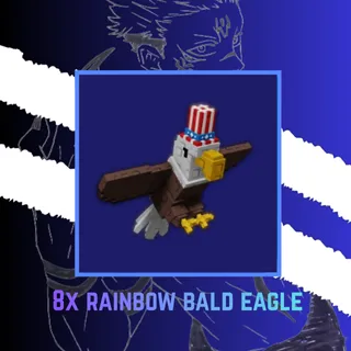 8x Rainbow Bald Eagle